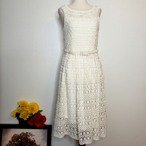 NEW Anthropologie Eva Franco Violet Dress Vanilla Sunday Bohemian Feminine Chic - Picture 1 of 14